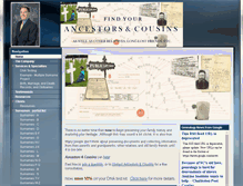 Tablet Screenshot of ancestorsandcousins.com